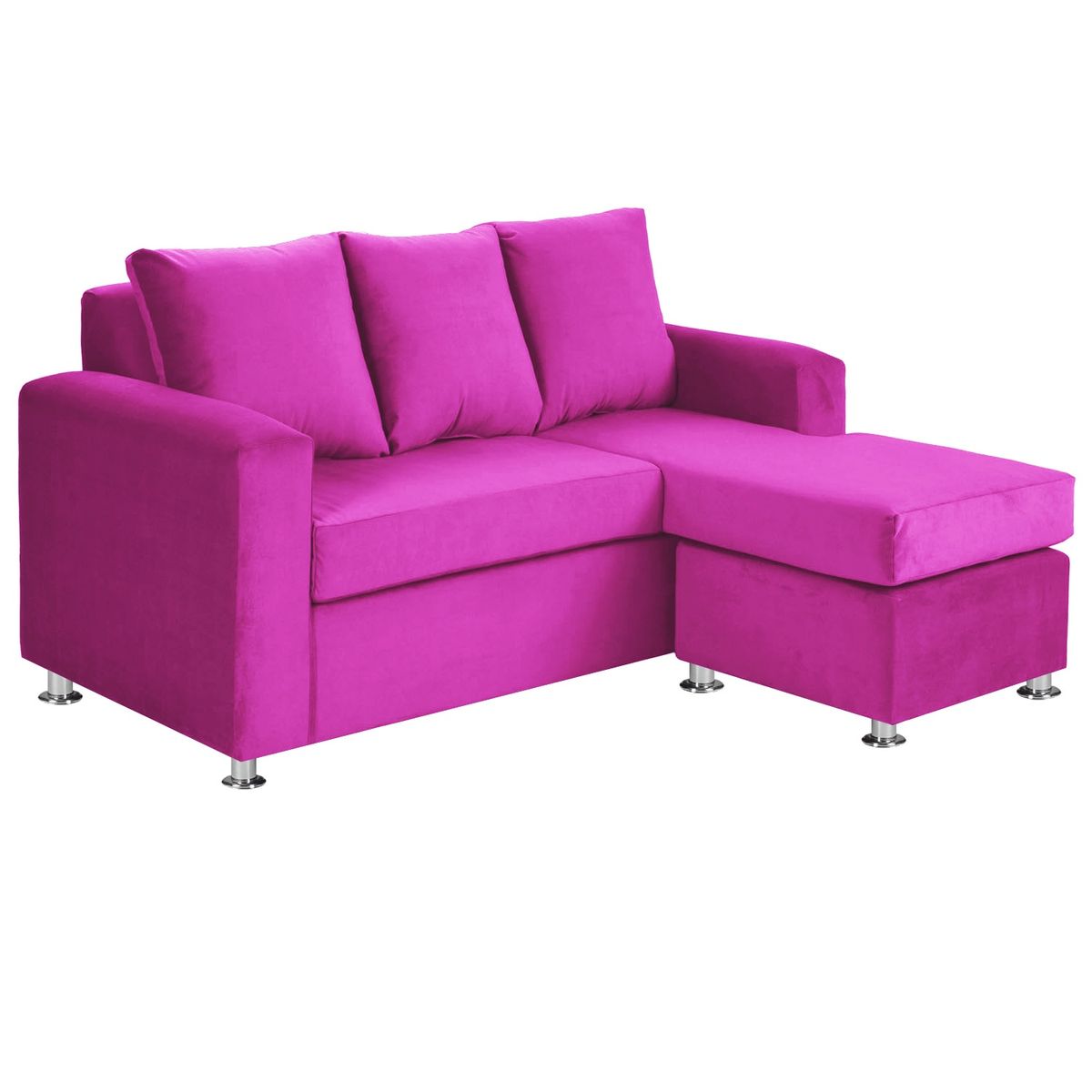 BODEVIR - Sofa Bi-L 3C Felpa 12 Fucsia