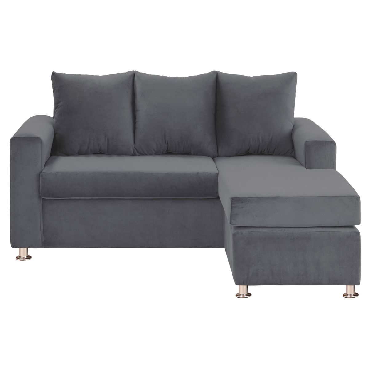BODEVIR - Sofa Bi-L 3C Felpa 12 Gris