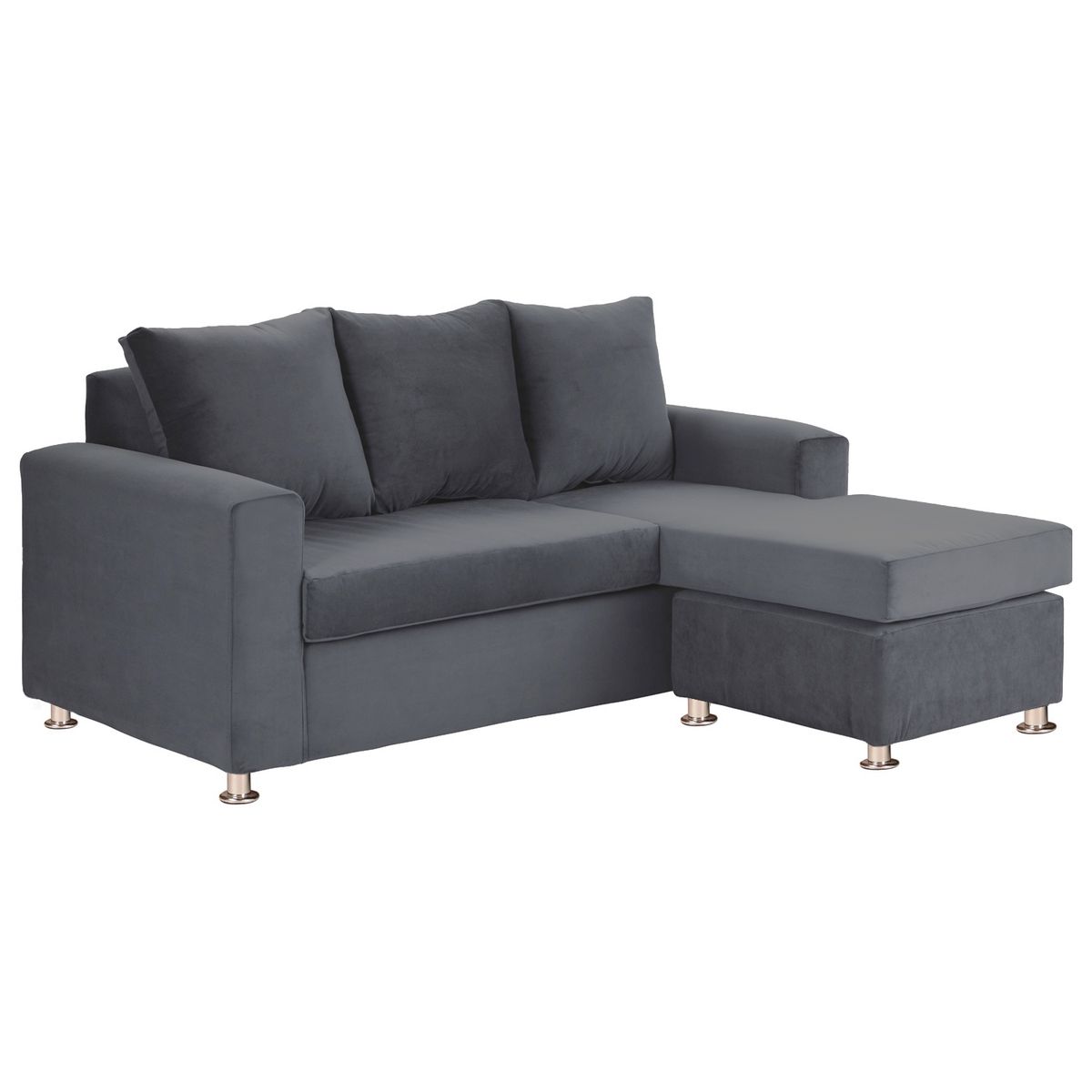 BODEVIR - Sofa Bi-L 3C Felpa 12 Gris