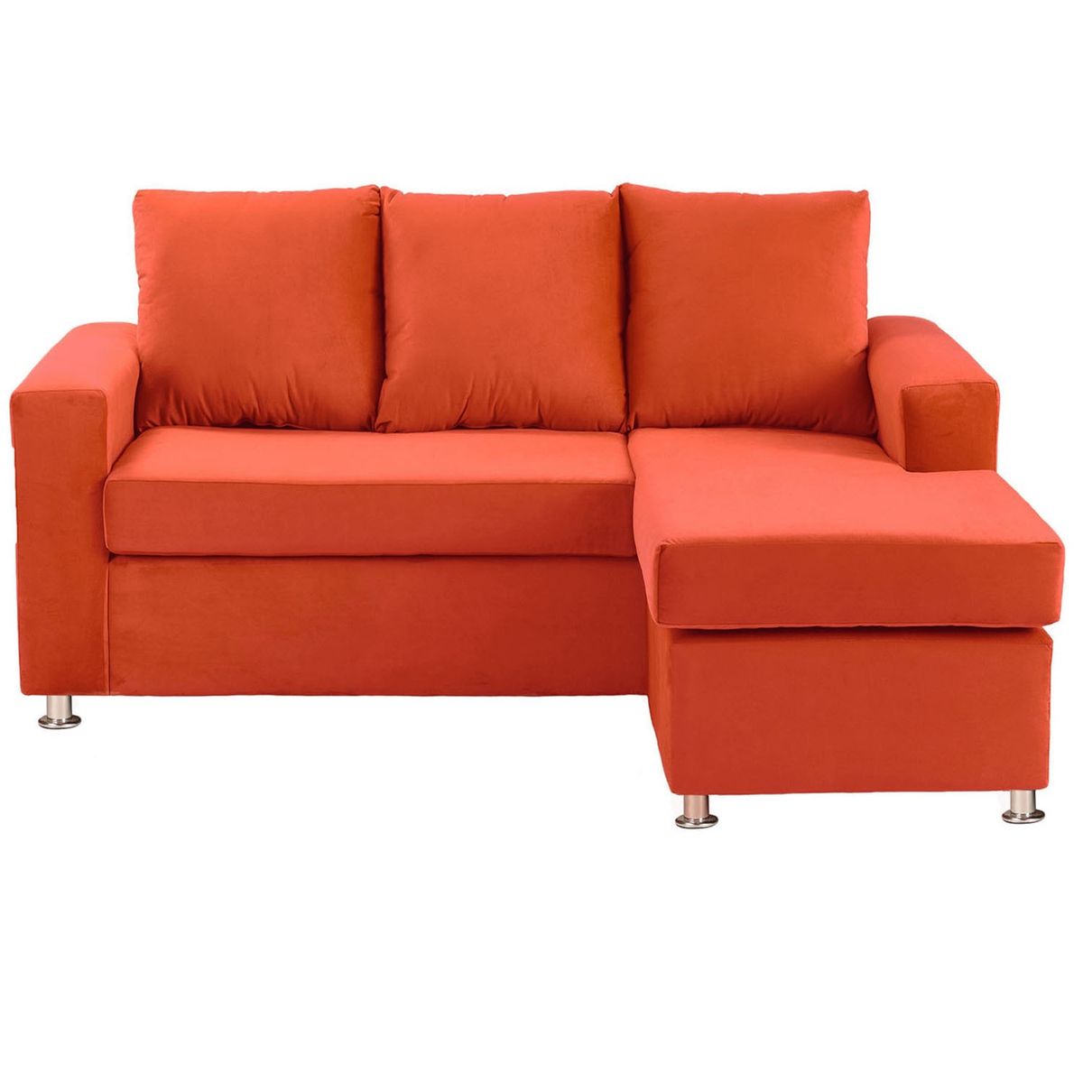 BODEVIR - Sofa Bi-L 3C Felpa 12 Naranja