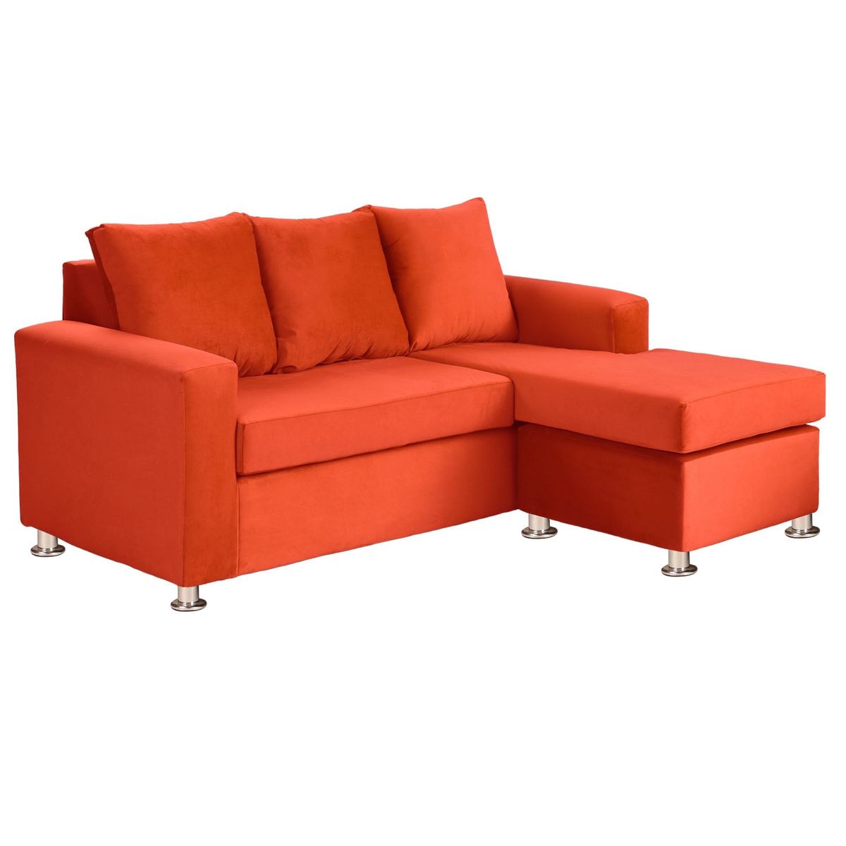 BODEVIR - Sofa Bi-L 3C Felpa 12 Naranja
