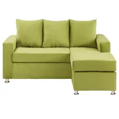 BODEVIR - Sofa Bi-L 3C Felpa 12 Pistacho