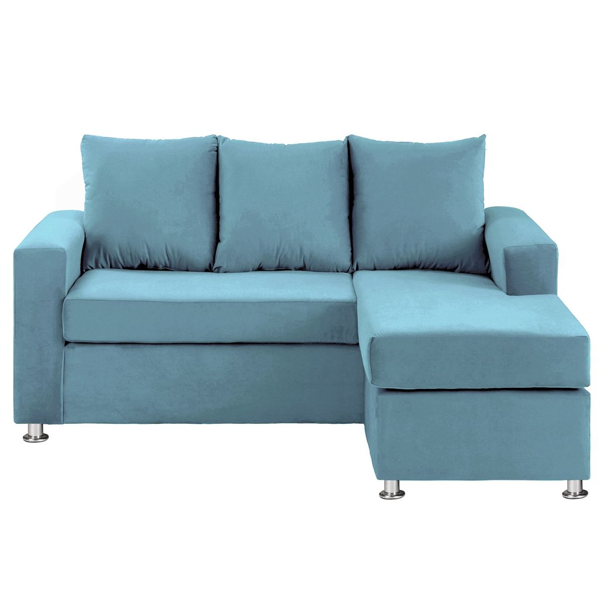 BODEVIR - Sofa Bi-L 3C Felpa 12 Turquesa