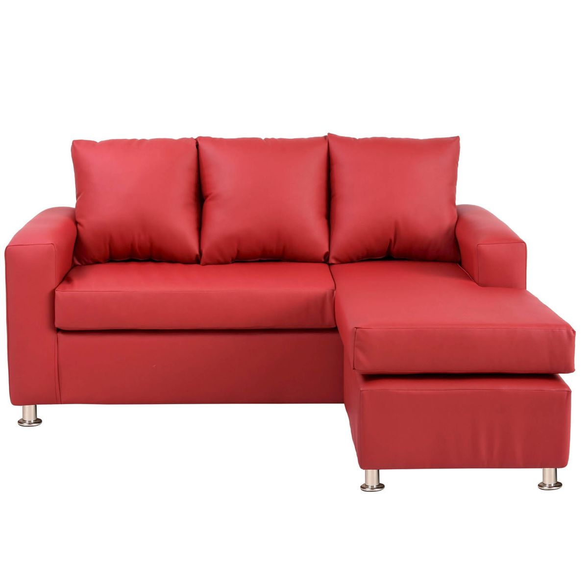 BODEVIR - Sofa Bi-L 3C PU 12 Rojo