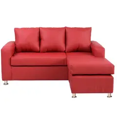 BODEVIR - Sofa Bi-L 3C PU 12 Rojo