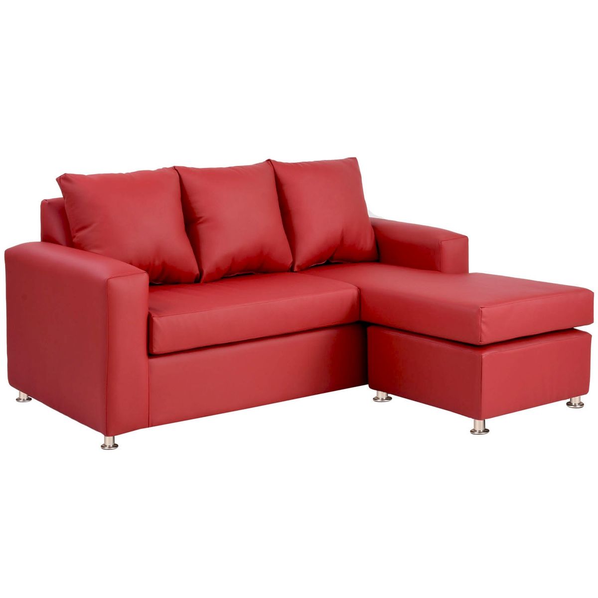 BODEVIR - Sofa Bi-L 3C PU 12 Rojo