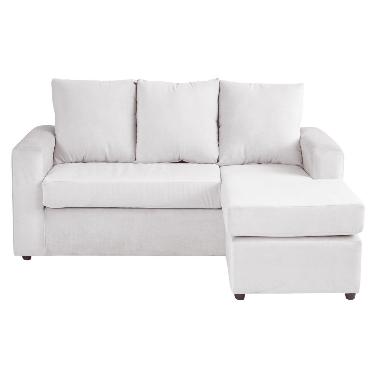 BODEVIR - Sofa Bi-L 3C+2 Pouf Felpa 30 Crudo