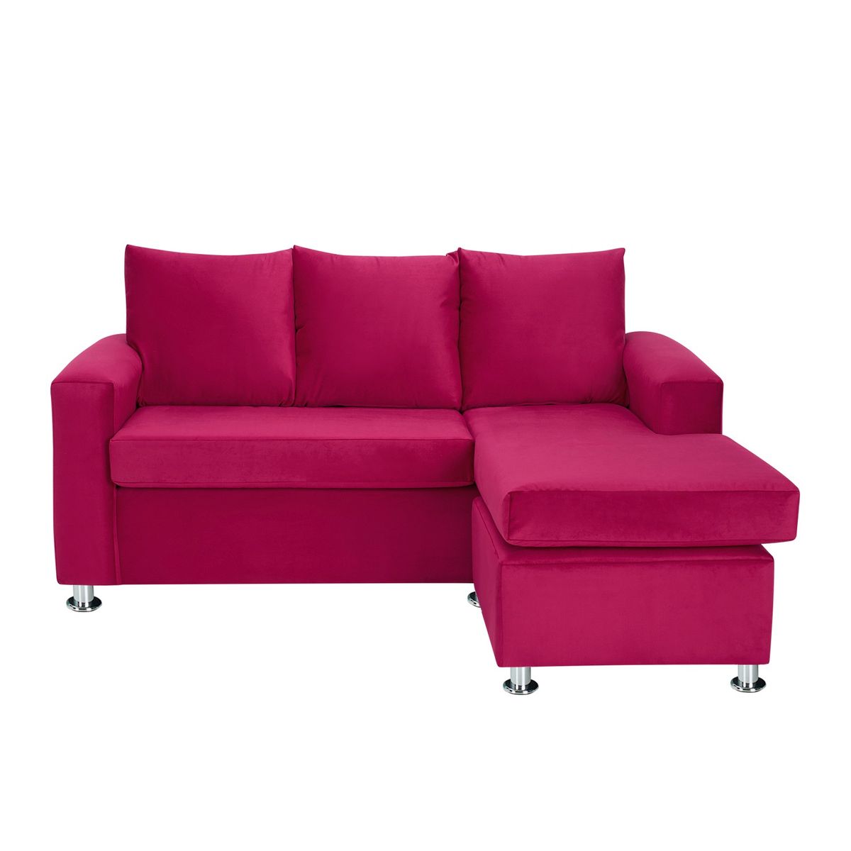 BODEVIR - Sofa Bi-L 3C Felpa 12 Burdeo