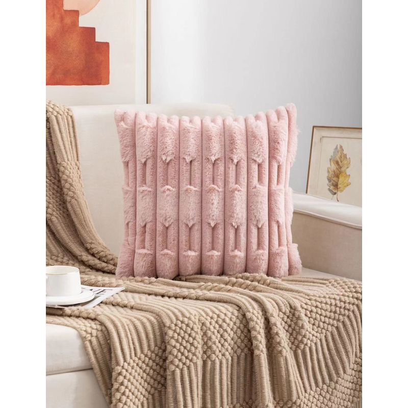GENERICO - funda de cojin pack 2 unidades decorativa plush