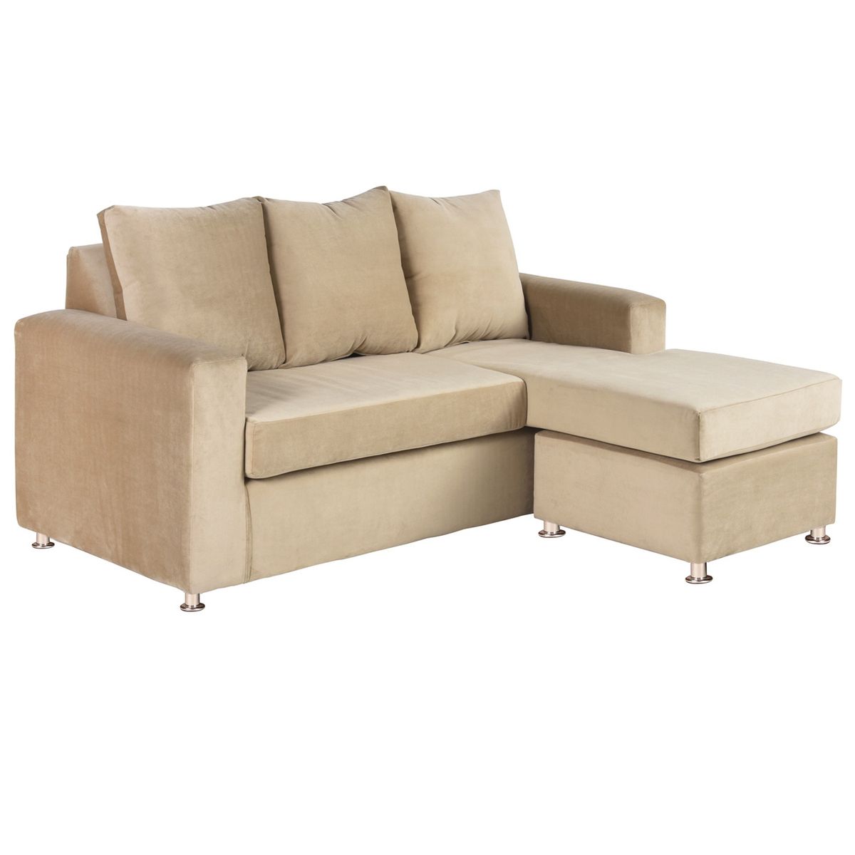 BODEVIR - Sofa Bi-L 3C Felpa 12 Beige