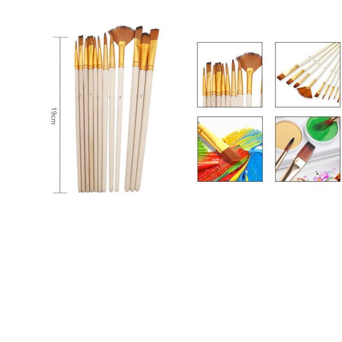 GENERICO - Set de Pinceles 12 pcs