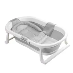 BEBESIT - Bañera Plegable Bebe con Hamaca Jelly Gris