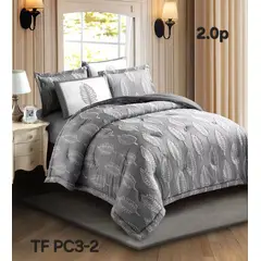 GENERICO - Edredon Ligero - Plumon de Verano Semiacolchado 2 Plazas Gris