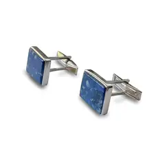 ANDREA COGGIOLA JOYAS - Colleras Rectangular Lapislázuli Plata Fina 925