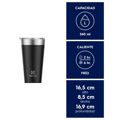 Imagen 2 del producto Vaso Térmico 560ml con Tapa Sense Negro