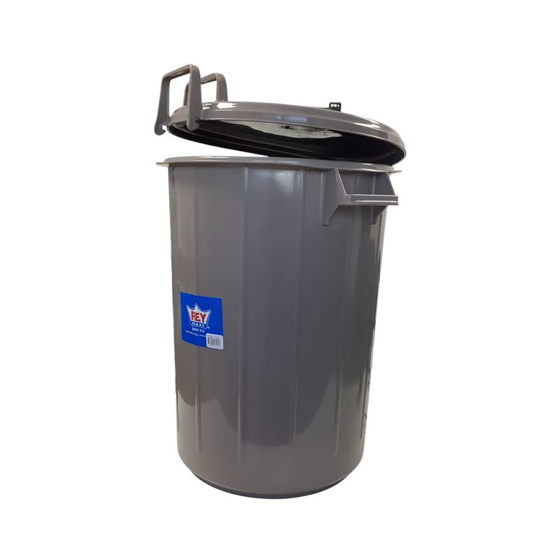 REYPLAST - Basurero De 51 Litros Con Tapa Retractil Beige