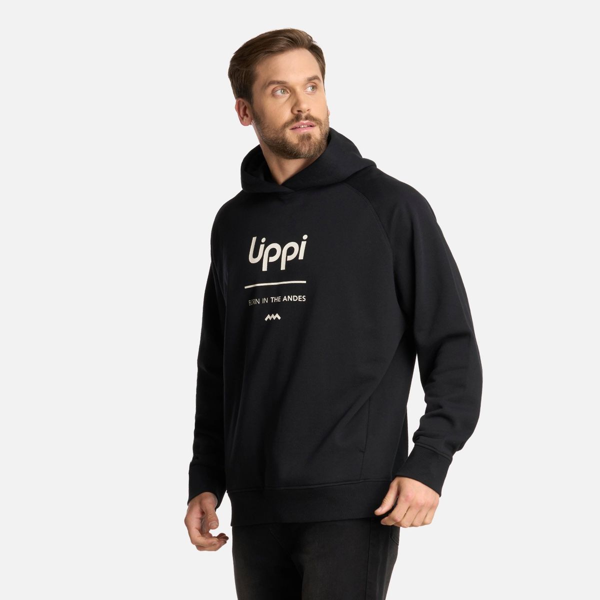 LIPPI - Polerón Hombre Insigne Hoody Sweatshirt Front Print Negro Lippi