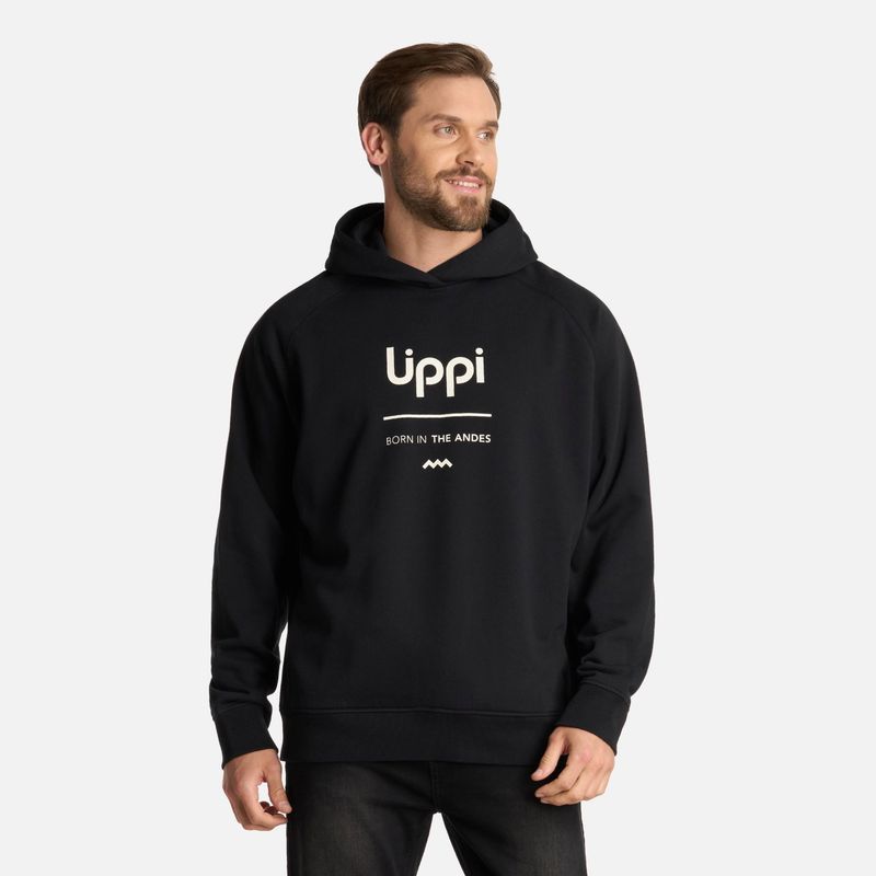LIPPI - Polerón Hombre Insigne Hoody Sweatshirt Front Print Negro Lippi