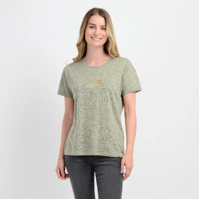 O'NEILL - POLERA MANGA CORTA DITSY  VERDE CLARO