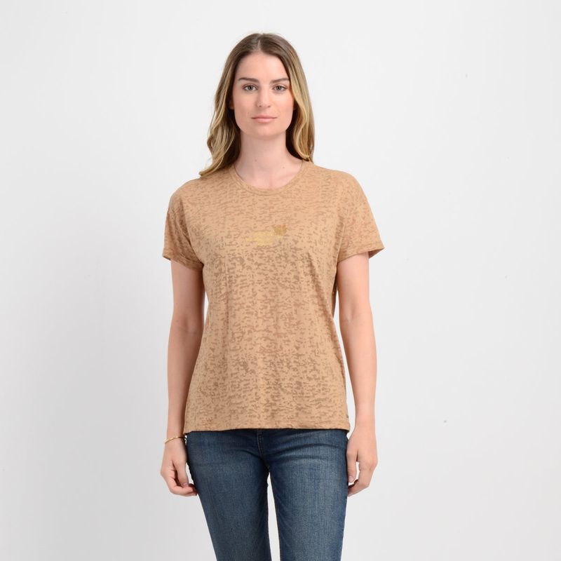 O'NEILL - POLERA MANGA CORTA DITSY  CAFÉ CLARO