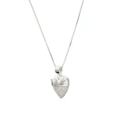 COGGIOLA - Collar Corazón Carlota Circón Plata Fina 925
