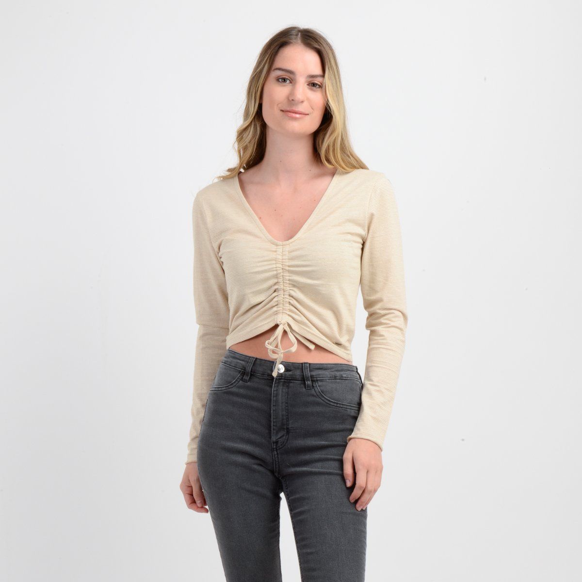 O'NEILL - POLERA MANGA LARGA LEANNE BEIGE