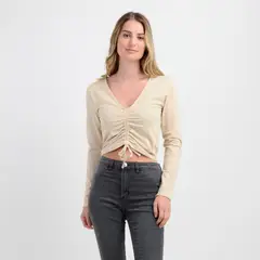 O'NEILL - POLERA MANGA LARGA LEANNE BEIGE