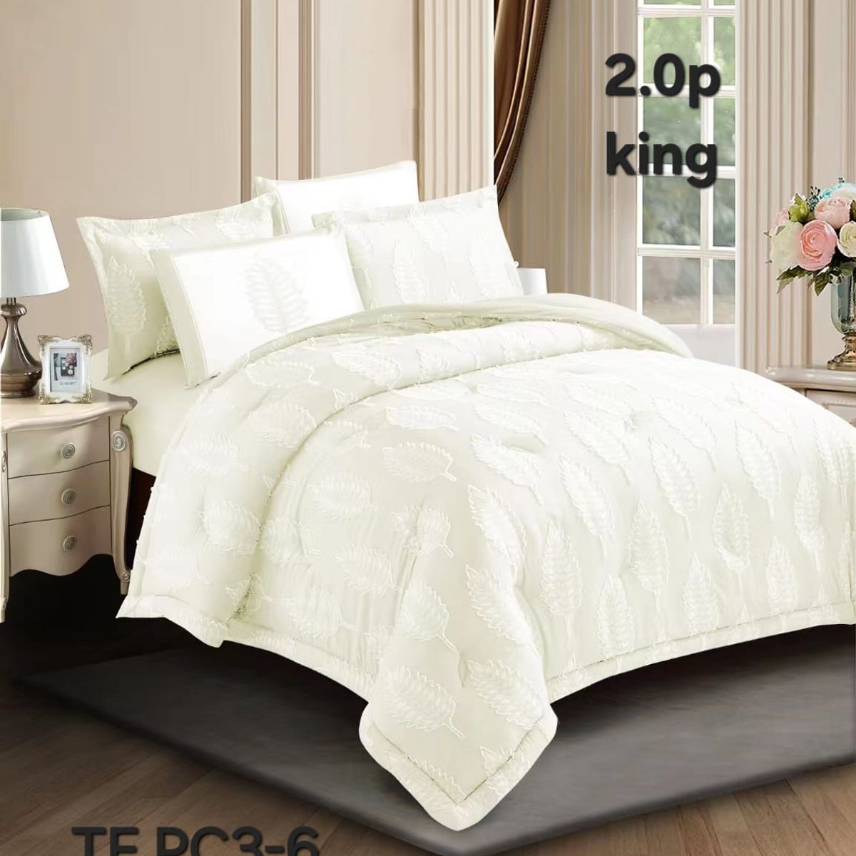 GENERICO - Edredon Ligero - Plumon de Verano Semiacolchado 2 Plazas Blanco Invierno