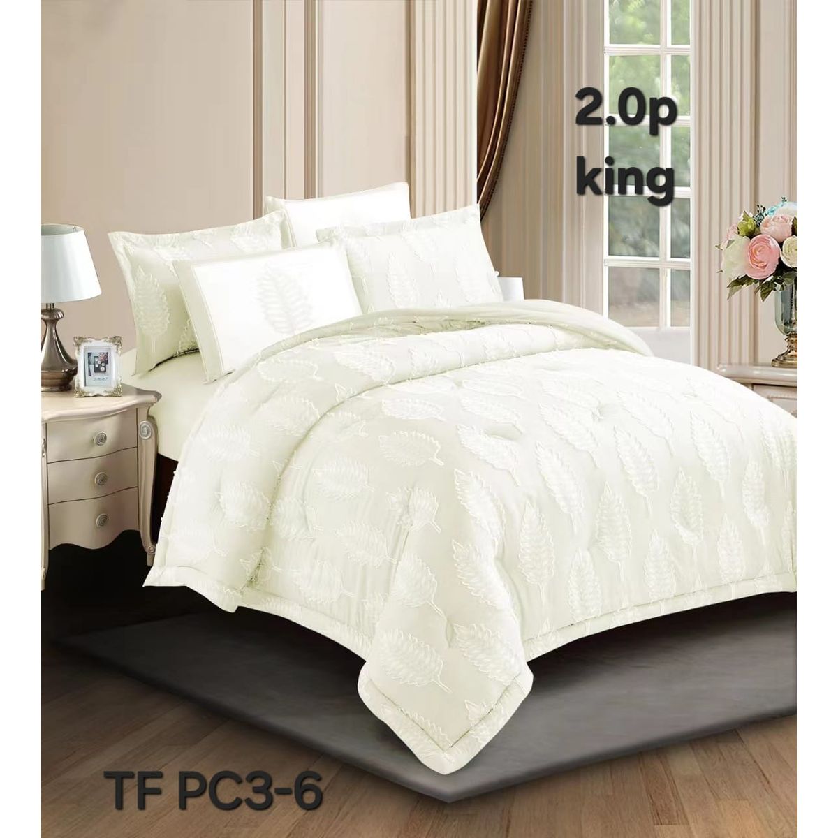 GENERICO - Edredon Ligero - Plumon de Verano Semiacolchado 2 Plazas Blanco Invierno