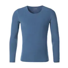 ANDESLAND OUTDOOR APPAREL - Polera Micropolar I Capa Cuello Sin Costuras Blanford Azul Hombre
