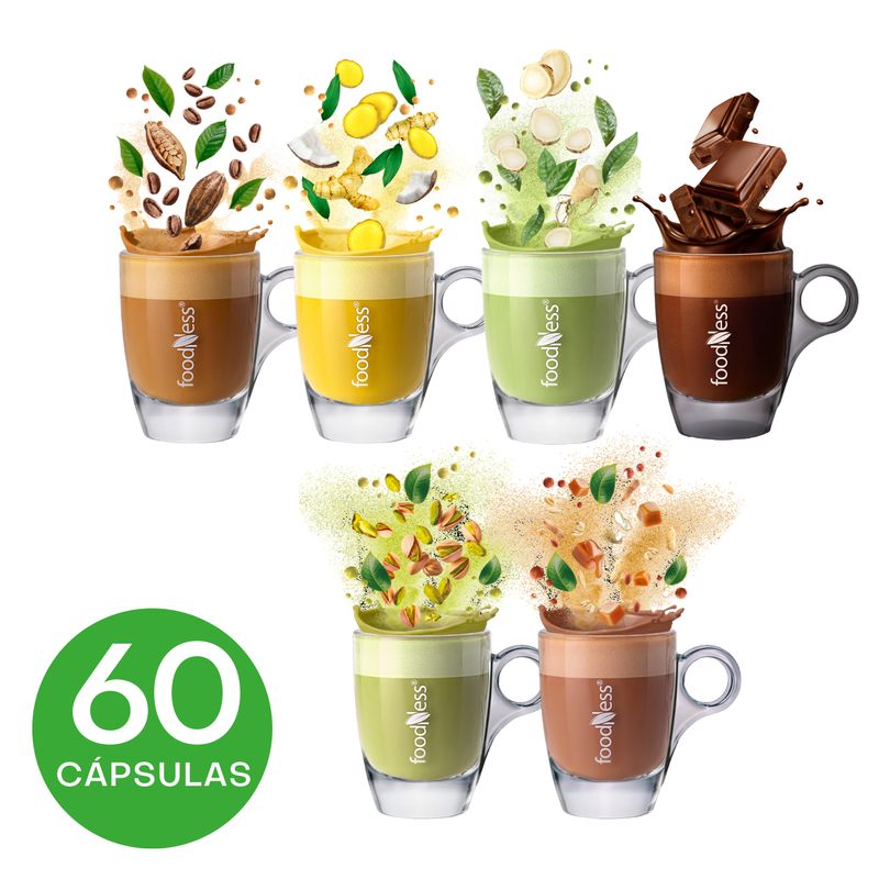 FOODNESS - Mix Sabores - 60 cápsulas compatibles
