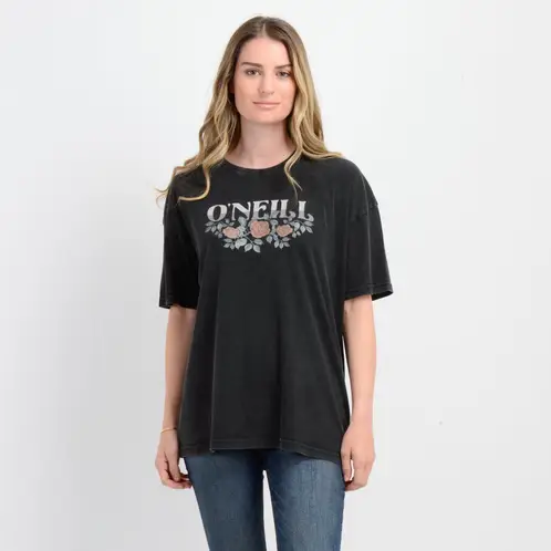 O'NEILL - POLERA MANGA CORTA FLOWER VINEZ NEGRO
