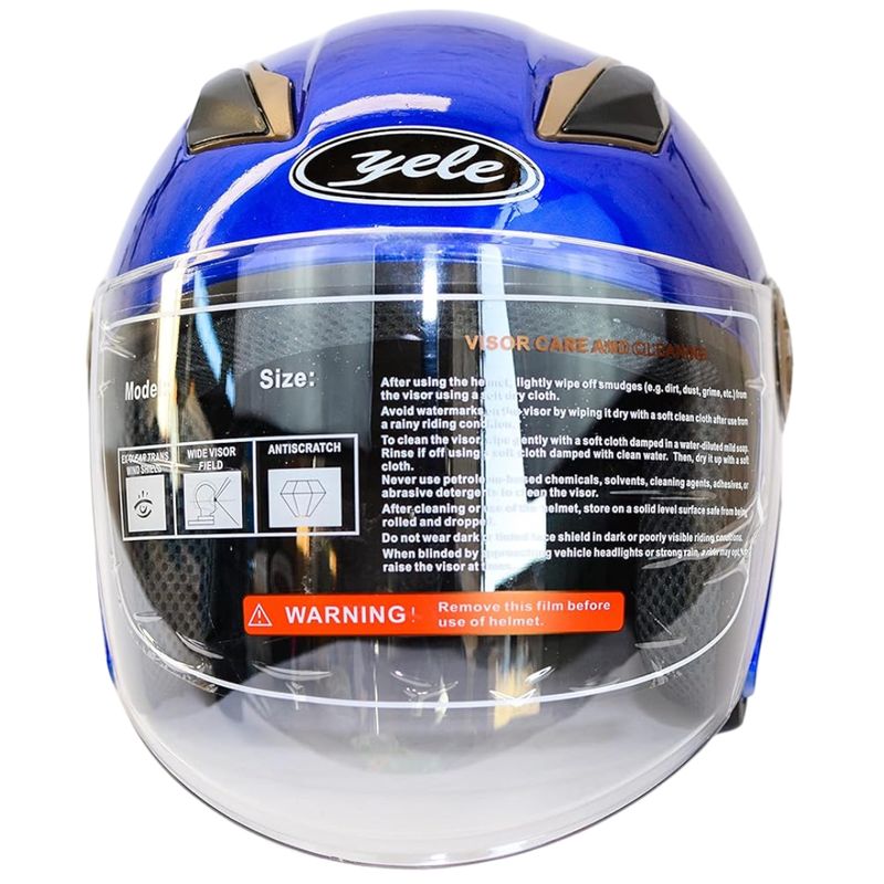 GENERICO - Casco Protector Motocicleta Media Cara Anti-UV