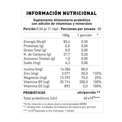 Imagen 2 del producto Probiótico Pylorioff 40 Billones x 30 caps,
