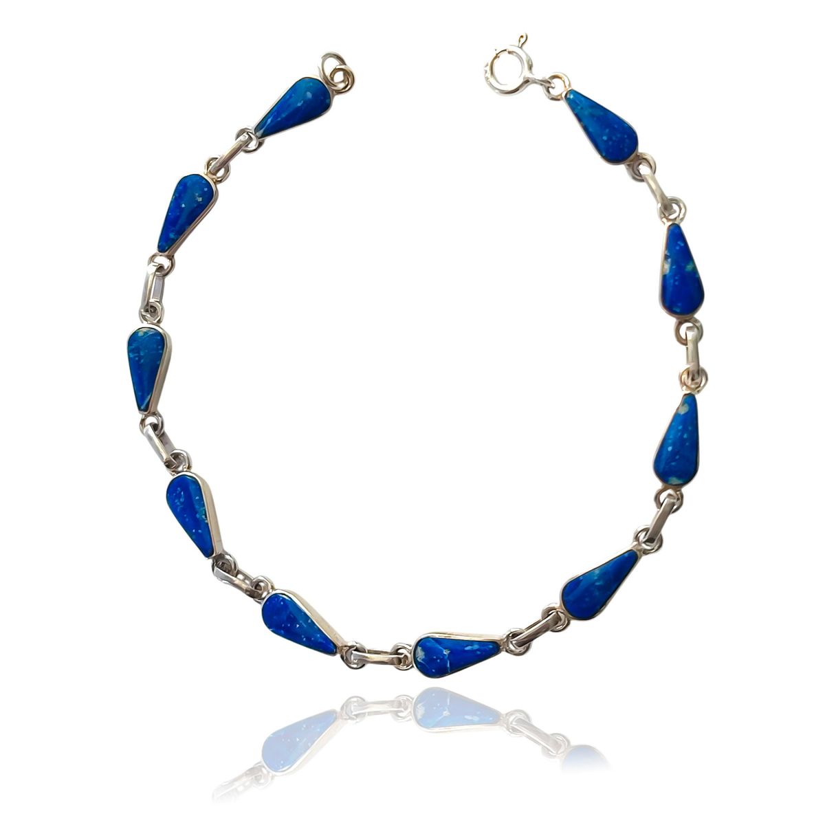 COGGIOLA - Pulsera Gota Lapislázuli Plata Fina 950