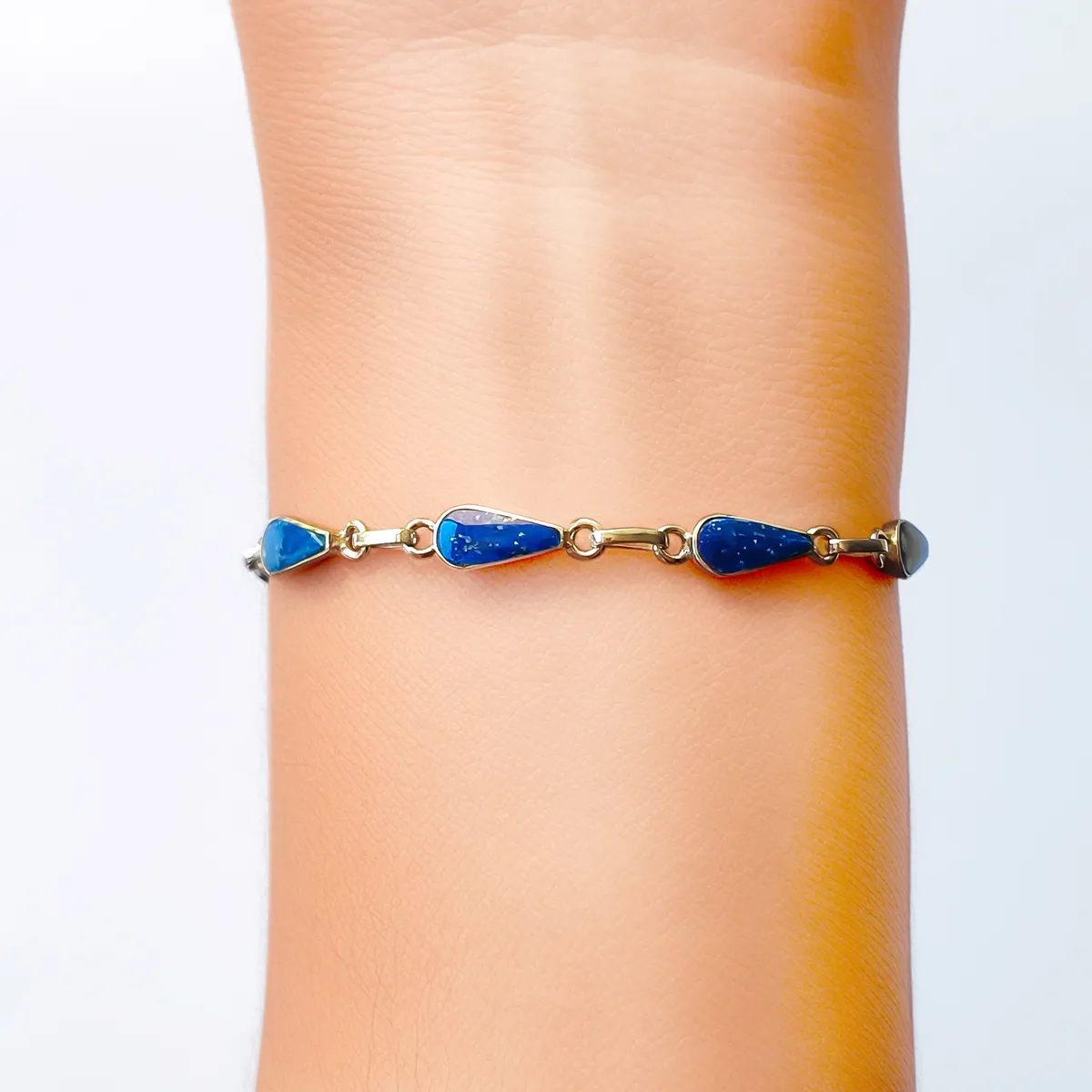 COGGIOLA - Pulsera Gota Lapislázuli Plata Fina 950