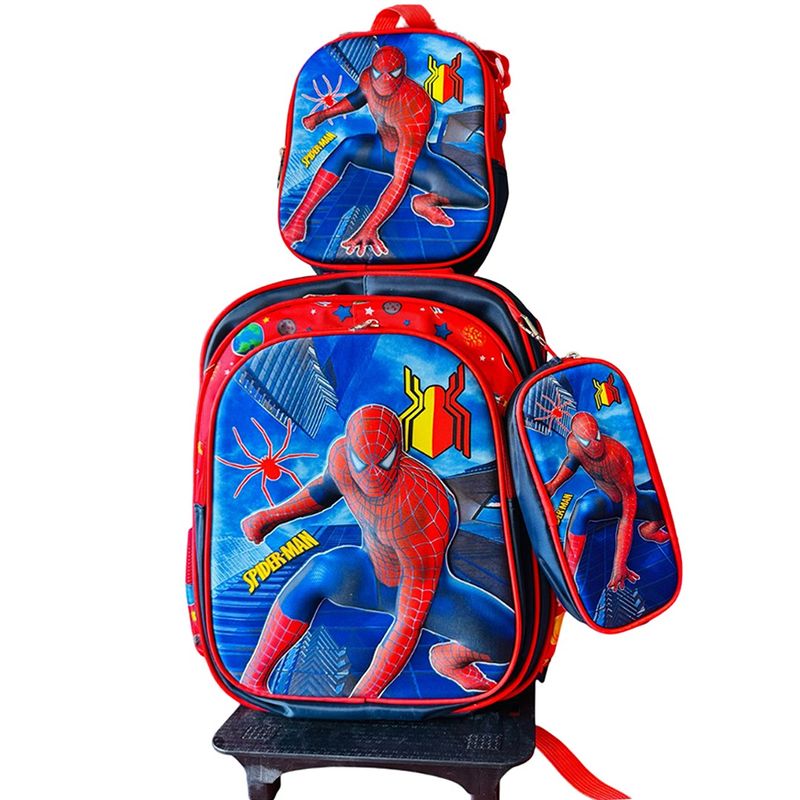 GENERICO - Set Mochila Con Ruedas 3 Piezas