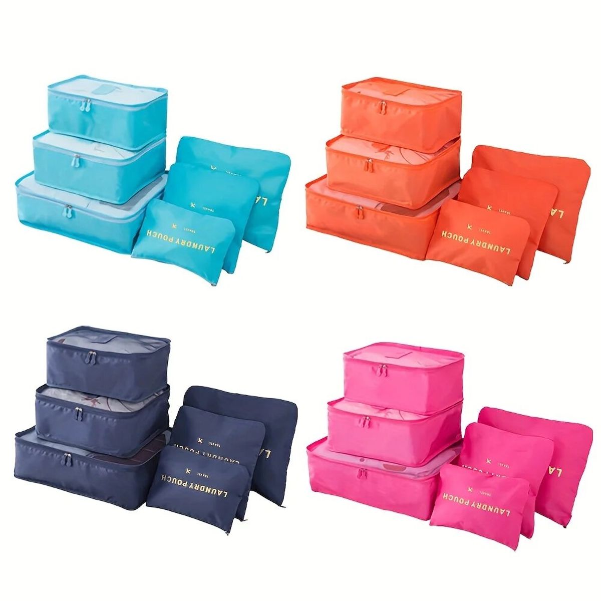 GENERICO - Organizador de maletas pack 6 bolsas