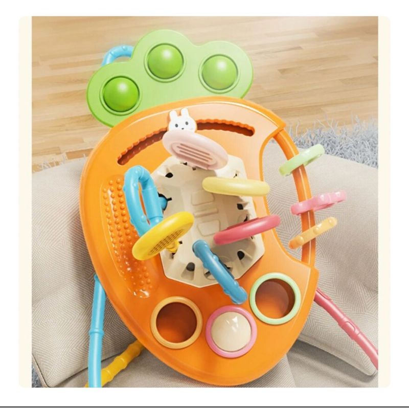 GENERICO - Juguete Sensorial Montessori 3en1 Para Bebé Diseño Zanahoria
