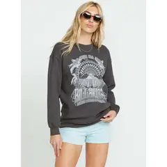 BILLABONG - Polerón Mujer Palm Classics Crew Negro