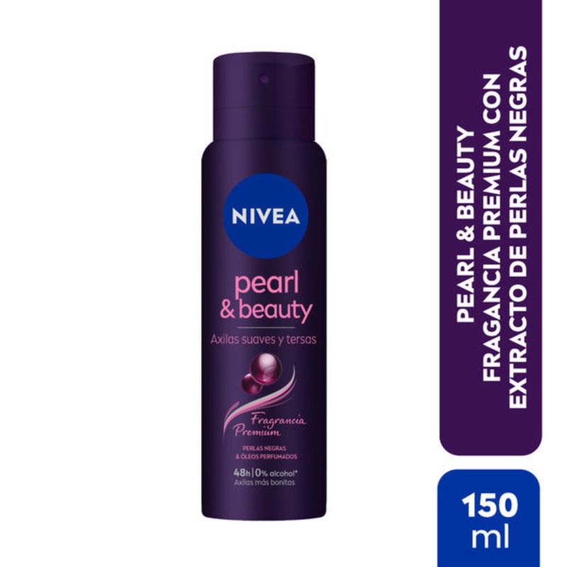 NIVEA - NIVEA  Desodorante Spray Pearl & Beauty Black 150ml