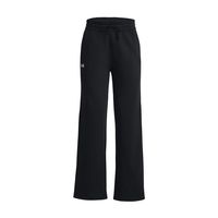 Pantalón Ua Rival Fleece Straight Leg Negro Para Mujer