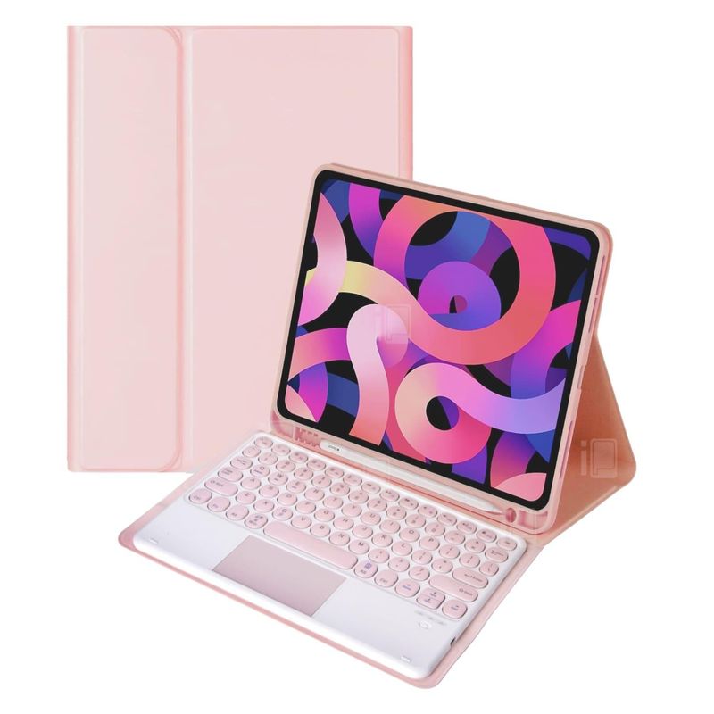 GENERICO - Funda Teclado Touchpad Para iPad Air 11" M2 (2024) - Rosa claro