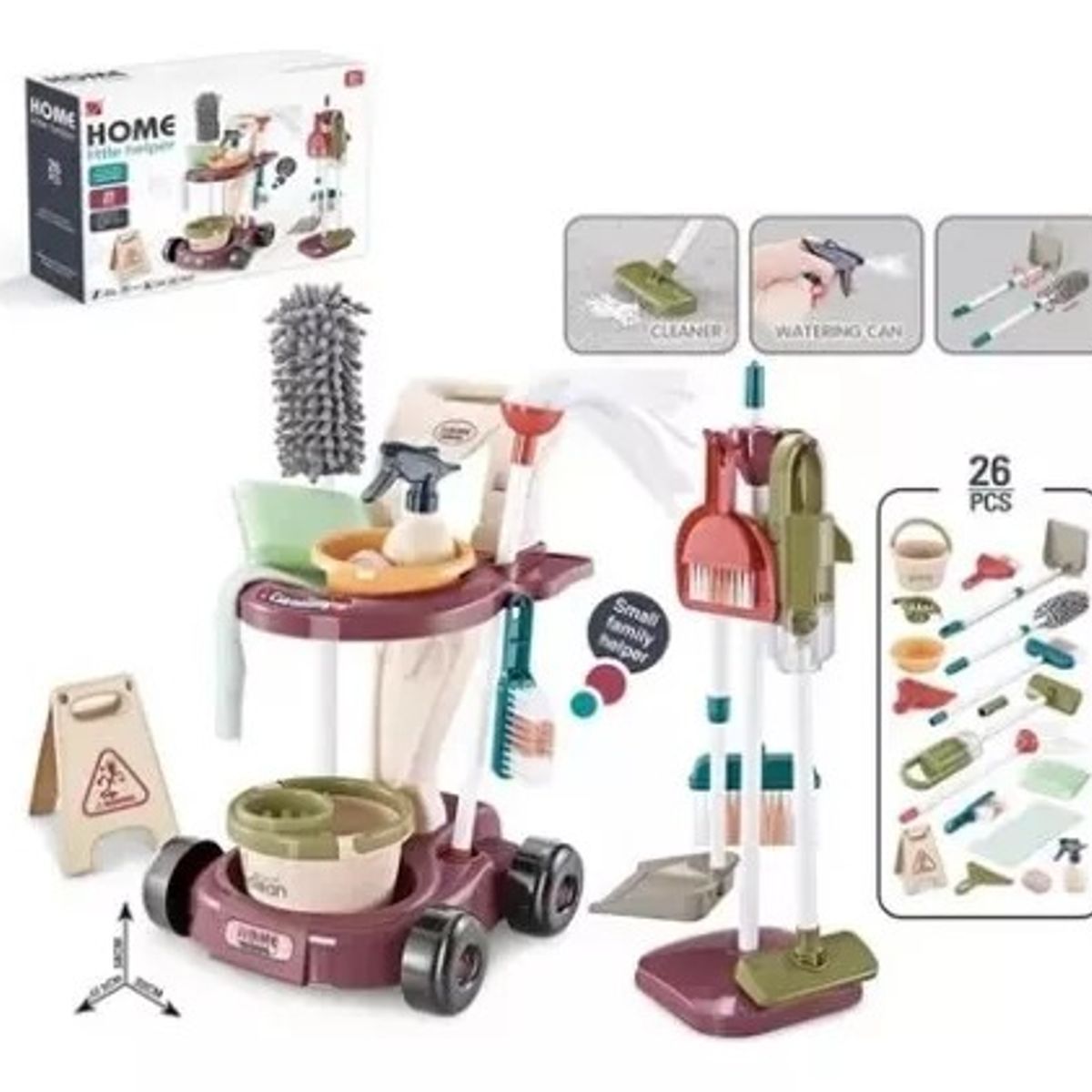 GENERICO - Juguete De Limpieza Para Niños Set De Aseo Didactico 26 Pcs