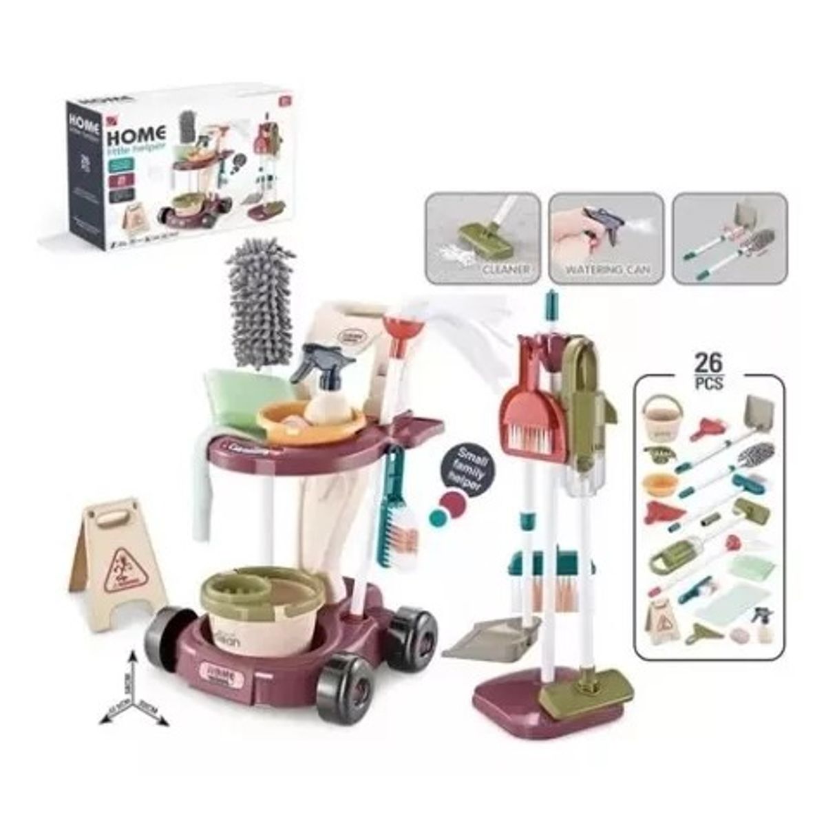 GENERICO - Juguete De Limpieza Para Niños Set De Aseo Didactico 26 Pcs