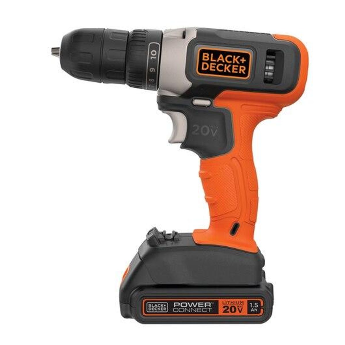 BLACK+DECKER - TALADRO ROTACION INALAMBRICO BLACK Y DECKER BCD702C1-B2 20V -10MM+BATERIA 15AH