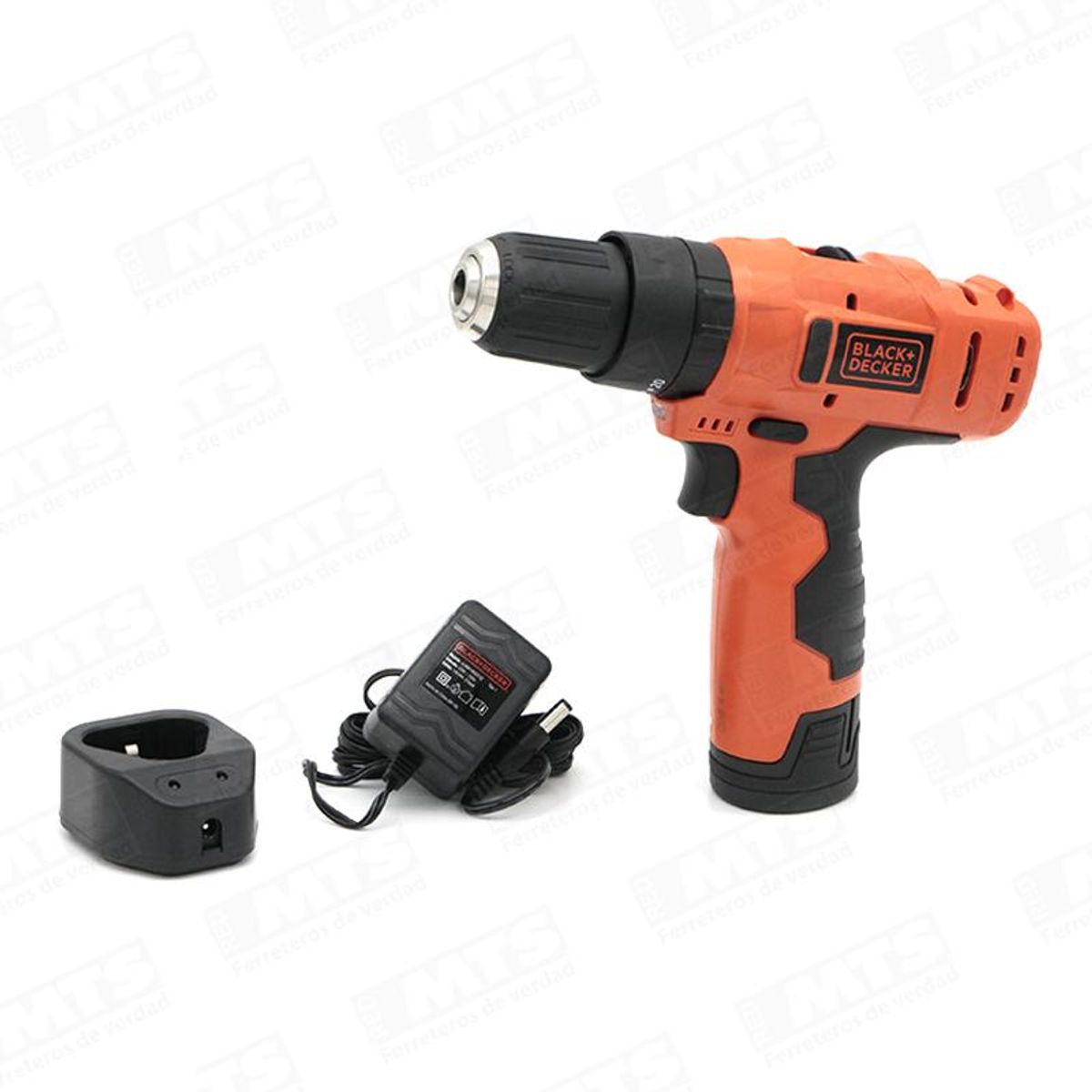 BLACK+DECKER - TALADRO PERCUTOR BLACK Y DECKER HP12-B2C 12V MAX ION LITIO+CARGADOR 15AH+CARGADOR+BOLSO NYLON
