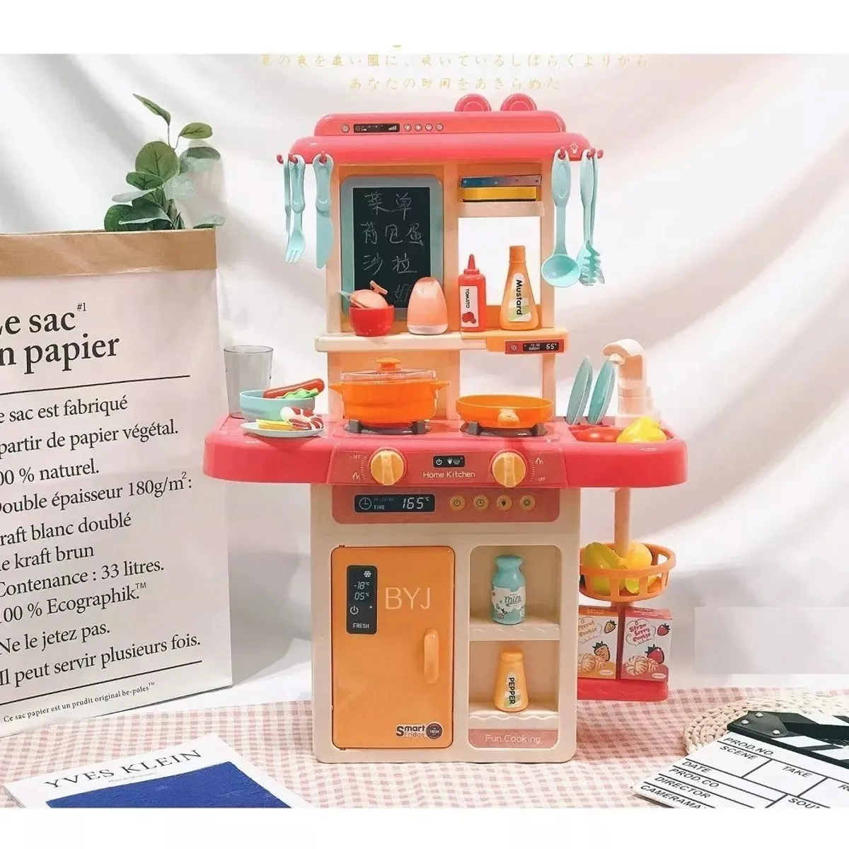 MUNDO MAGIA - Cocina De Juguete 42 Accesorios Estilo Moderno Rosada