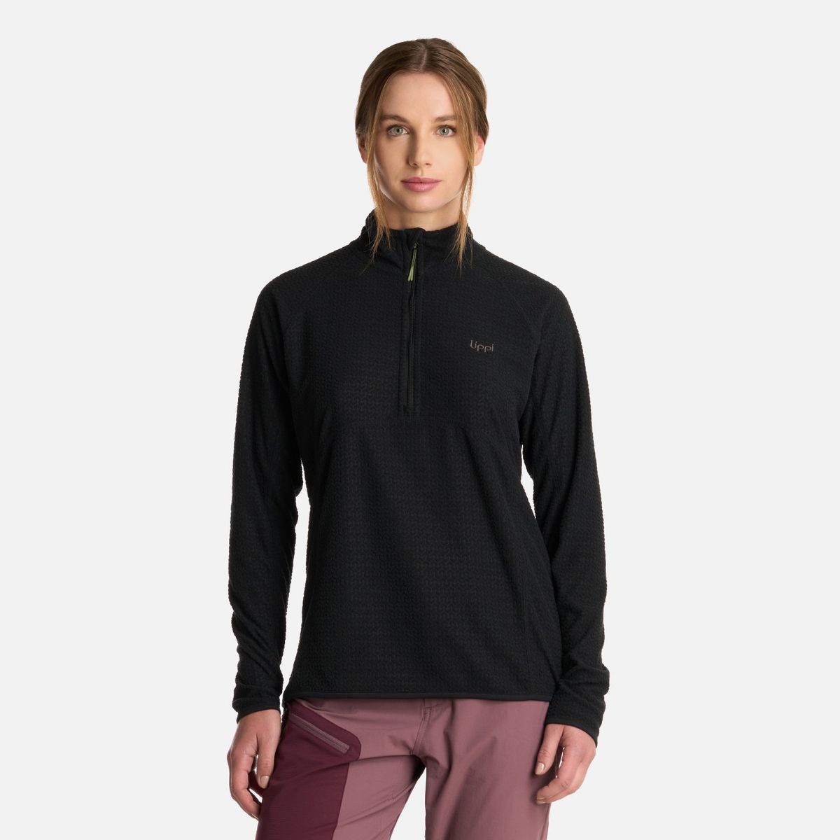 LIPPI - Polerón Mujer Jacaranda Nano-F 14 Zip Negro Lippi