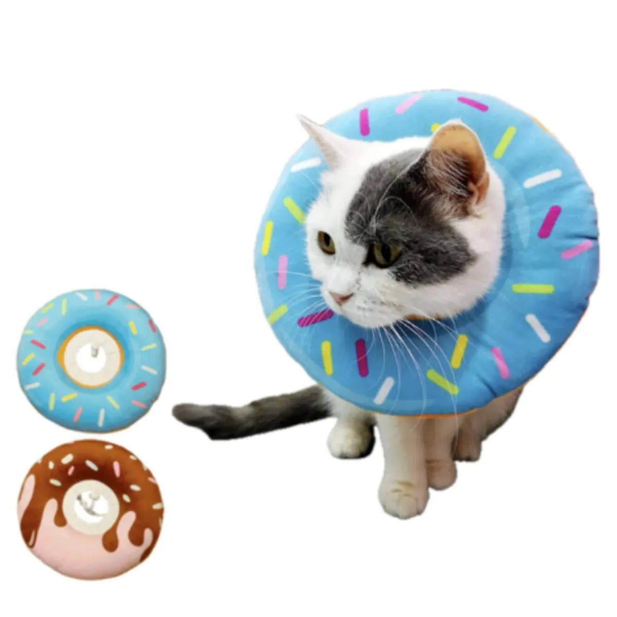 GENERICO - Collar Dona Para Mascotas Anti-lamido Talla M - Celeste - M